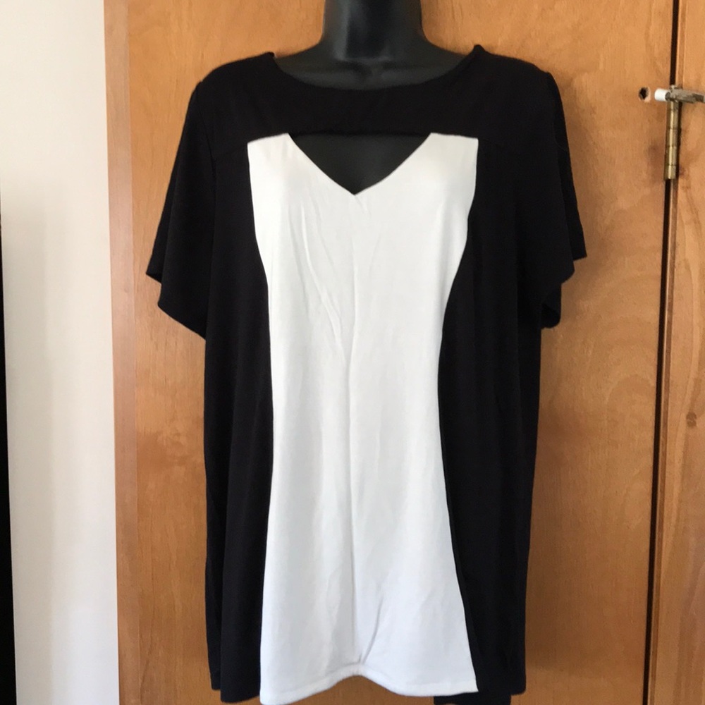 V Neck cutout tee